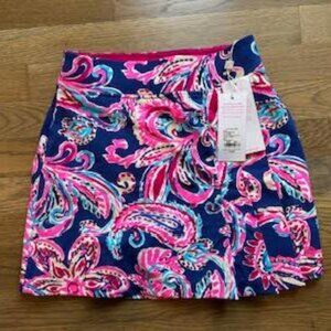NWT!! Lili Pulitzer Delaynee High Rise Skort UPF 50+ Size XXS, Multi Color Pink